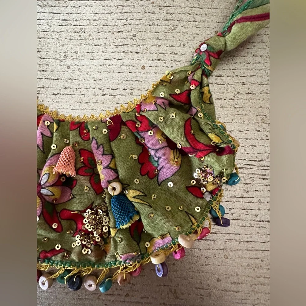 🛍️SALE🛍️ Handcrafted Boho Style Bib Collar One of a Kind Statement Necklace - Picture 4 of 10